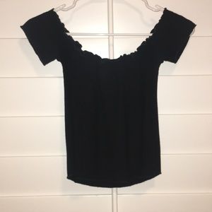 Brandy Melville Black Off The Shoulder Top